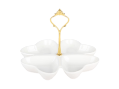 Менажница Коралл Клевер фарфор белая 20 см