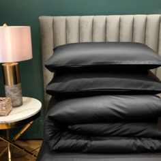 Пододеяльник Soft Box Черный Жемчуг 200x220, мако-сатин, 100% xлопок, черный