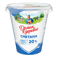 Сметана Домик в Деревне 20% БЗМЖ 300 г