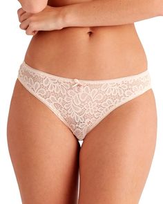 Кружевные трусики-бразилиана Amy L пудровый Pretty Polly