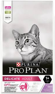 Сухой корм для кошек Pro Plan, чувствительное пищеварение, индейка, 10 кг