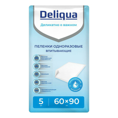 Пеленки Deliqua для взрослых 60 х 90 см 5 шт