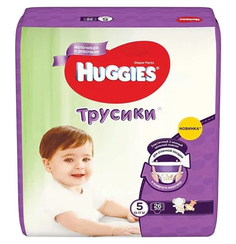 Подгузники-трусики Huggies унисекс 5 13-17 кг 26 шт