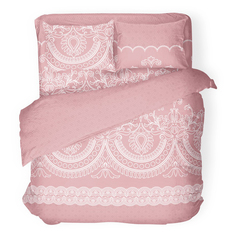 Комплект постельного белья Самойловский Текстиль 2-спальный Кружевная пудра бязь розовый