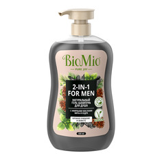 Натуральный гель-шампунь для душа BIO MIO с эф маслами мяты и кедра для мужчин 650мл