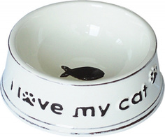 Миска керамическая I love my cat, 12,5*5 см, 0,27кг N1