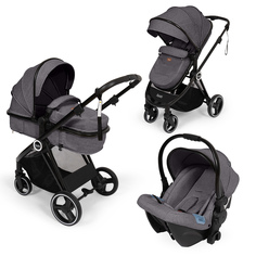 Коляска детская трансформер Nuovita Luno 3 в 1 Grigio/Серый