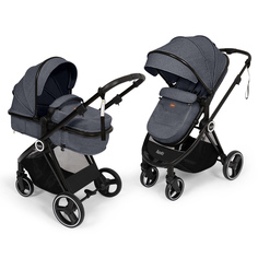 Коляска детская трансформер Nuovita Luno 2 в 1 Grafite/Графитовый
