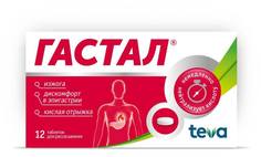 Гастал таблетки для рассасывания 12 шт. Teva