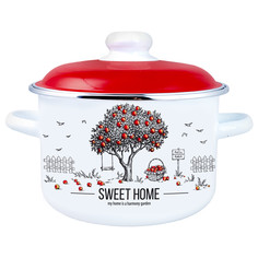 Кастрюля эмалированная Appetite Apple Tree 4,0л