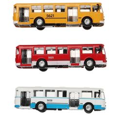 Металлическая инерционная модель Технопарк Автобус ЛиАЗ-677