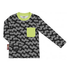 Футболка детская Lucky Child, черно-зеленый, р. 122