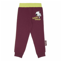 Брюки детские Lucky Child, бордовый, р. 104