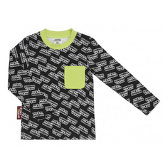 Футболка детская Lucky Child, черно-зеленый, р. 134