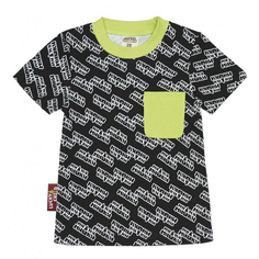 Футболка детская Lucky Child, черно-зеленый, р. 134