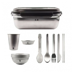Набор походной посуды из нержавеющей стали Handao Stainless Steel Camping Utensil Set 17