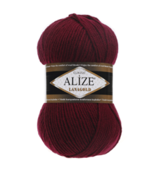 Пряжа ALIZE LanaGold 5 шт. в упак. цвет бордовый 240 м