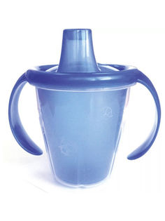 Чашка с крышкой носиком, 210 мл синий Nuby