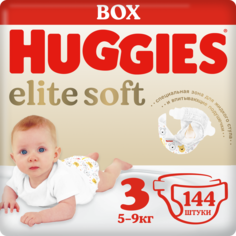 Подгузники Huggies Elite Soft 3, 5-9 кг., 144 шт., 9401842