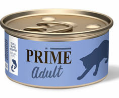 Влажный корм для кошек PRIME MEAT ADULT CAT с тунцом и сурими в собственном соку, 70 гр P.R.I.M.E.
