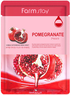 Маска FarmStay Visible Difference Pomegranate Mask Pack тканевая, с гранатом, 23 мл