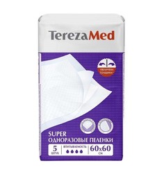 Пеленки TerezaMed Super одноразовые 60 х 60 см 5 шт