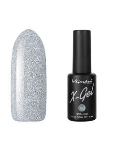 Гель лак для ногтей In’Garden X-Gel N° 105 с блестками плотный 8 мл Ingarden