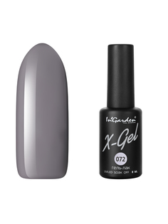Гель лак для ногтей In’Garden X-Gel N° 72 дымчато-серый плотный 8 мл Ingarden