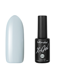 Гель лак для ногтей In’Garden X-Gel N° 115 зелено-серый плотный 8 мл Ingarden