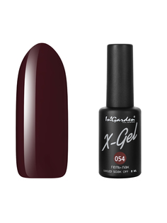 Гель лак для ногтей In’Garden X-Gel N° 54 пастельный коричнево-бордовый 8 мл Ingarden