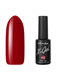 Гель лак для ногтей In’Garden X-Gel N° 52 бордовый плотный 8 мл Ingarden