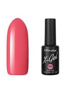 Гель лак для ногтей In’Garden X-Gel N° 58 кораллово-розовый плотный 8 мл Ingarden