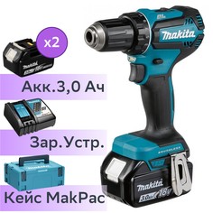 Акк. безударная дрель-шуруповерт Makita DDF485RFJ