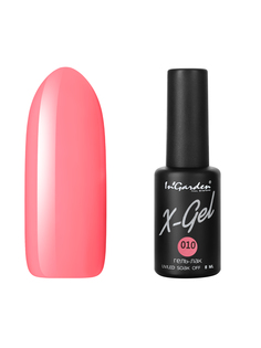 Гель лак для ногтей In’Garden X-Gel N° 10 ярко-розовый плотный 8 мл Ingarden