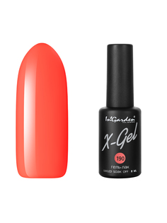 Гель лак для ногтей In’Garden X-Gel N° 190 неоновый красно-оранжевый 8 мл Ingarden