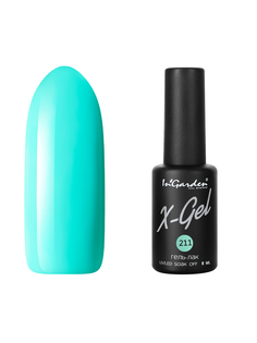 Гель лак для ногтей In’Garden X-Gel N° 211 бирюзово-мятный плотный 8 мл Ingarden