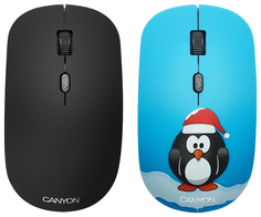 Беспроводная мышь CANYON голубой, Black