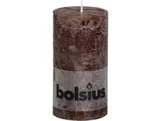 Свеча ароматическая цилиндрическая Bolsius нежно-красная 13 х 6,8 см