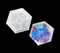 Большая силиконовая форма для Петри Шестигранник с бортиками, Resin Pro 19227-19235