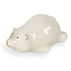 Сувенир Artus Новый год Мишка лежащий керамический 4 см