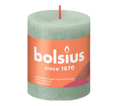 Свеча декоративная Bolsius Rustic Shine 19x6,8 см зеленый нефрит