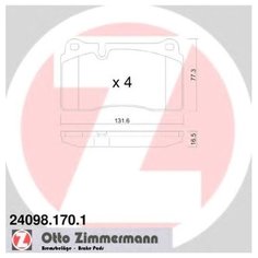 24098.170.1_Колодки Дисковые Передние Vw Touareg, Land Rover Range Rover 3.2-4.2I/3.0Tdi V Zimmermann