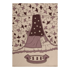 Полотенце кухонное Cleanelly Basic Котик 50x70 см хлопок серое