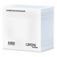 Бумажные салфетки Gratias двухслойные белые 24 х 24 см 100 шт.