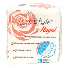Прокладки с крылышками гигиенические B.H.T. FreeStyle 10 шт No Brand