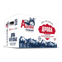 Дрова Alaska firewood Pro березовые для мангала и гриля 10 кг