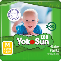 Подгузники-трусики YokoSun Eco М (6-10 кг), 14 шт.
