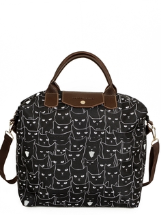 Дорожная сумка женская ANTAN 139378 черная, 35х36х28 см