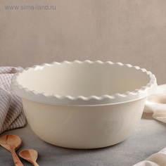Миска круглая 5 л (белый ротанг) Idea