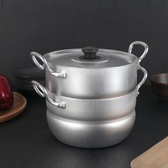 Кастрюля-пароварка Белая калитва алюминий 2,5 л No Brand
